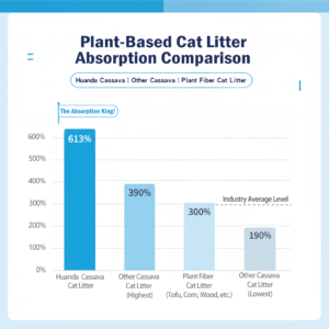 Comparison of Water Absorption in Plant-Based Cat Litters