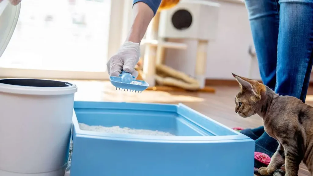 rain your cats to use new cat litter box