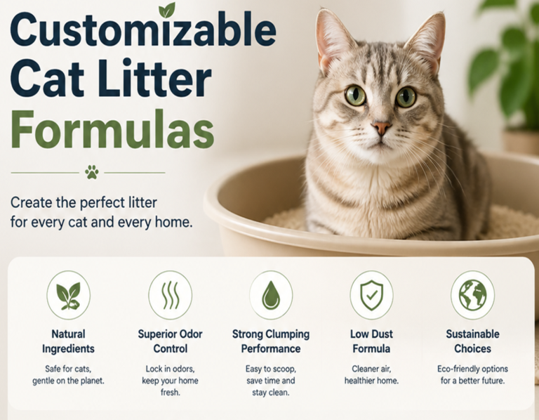 Customizable cat litter formulas