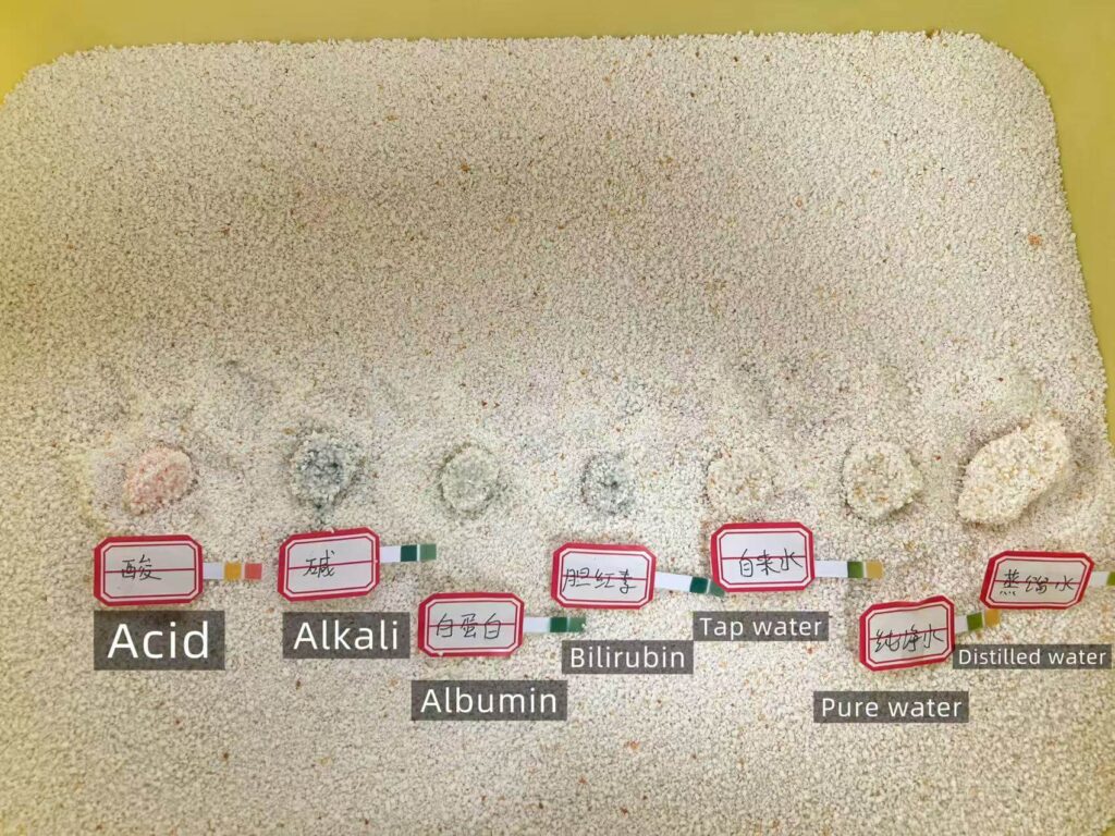5% Colorant Granule Test