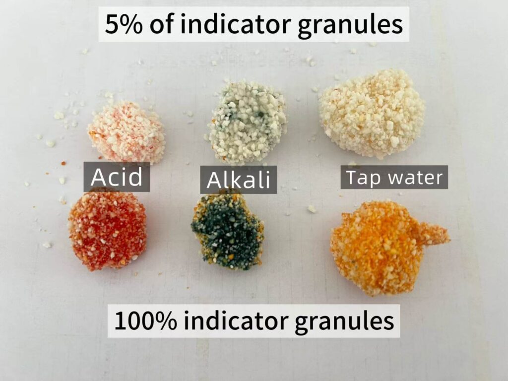 Comparison of Varying Quantities of Color Developing Granules — Long Term Color Stability