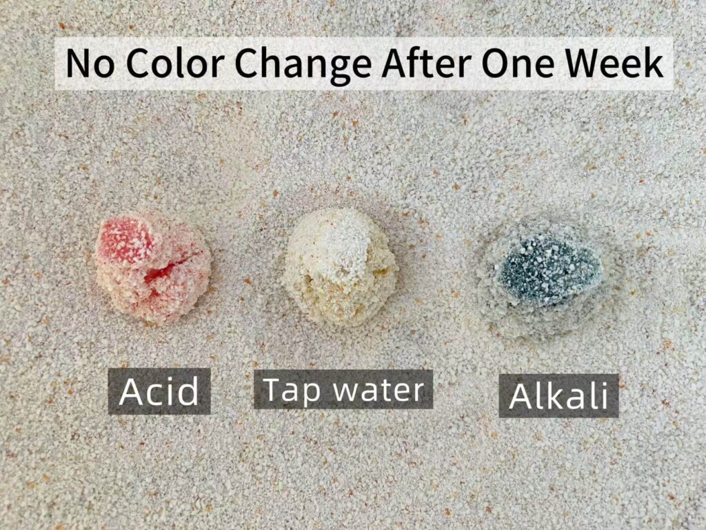 Contains a small amount of color developing particles — retains its color over time