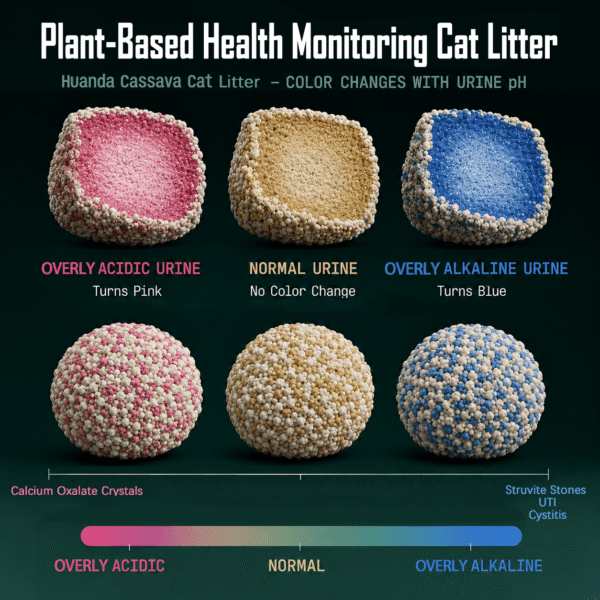 Cassava health monitoring cat litter