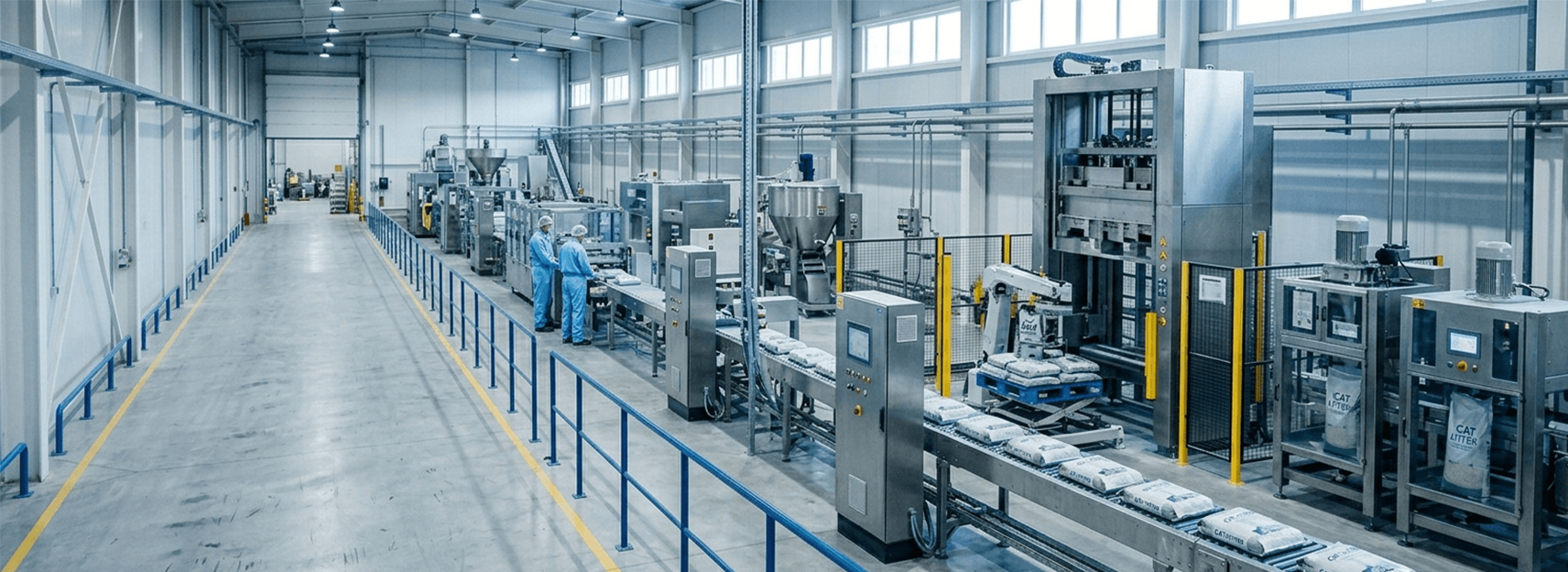 Magnet cat litter factory production line