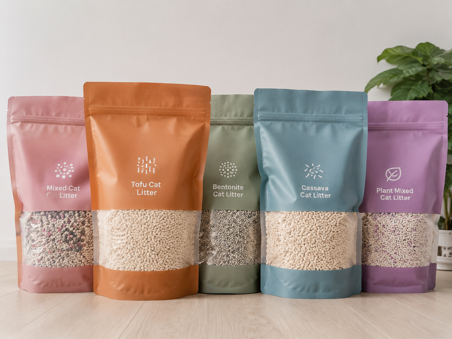 Tofu cat litter and other types of cat litter compared by material
