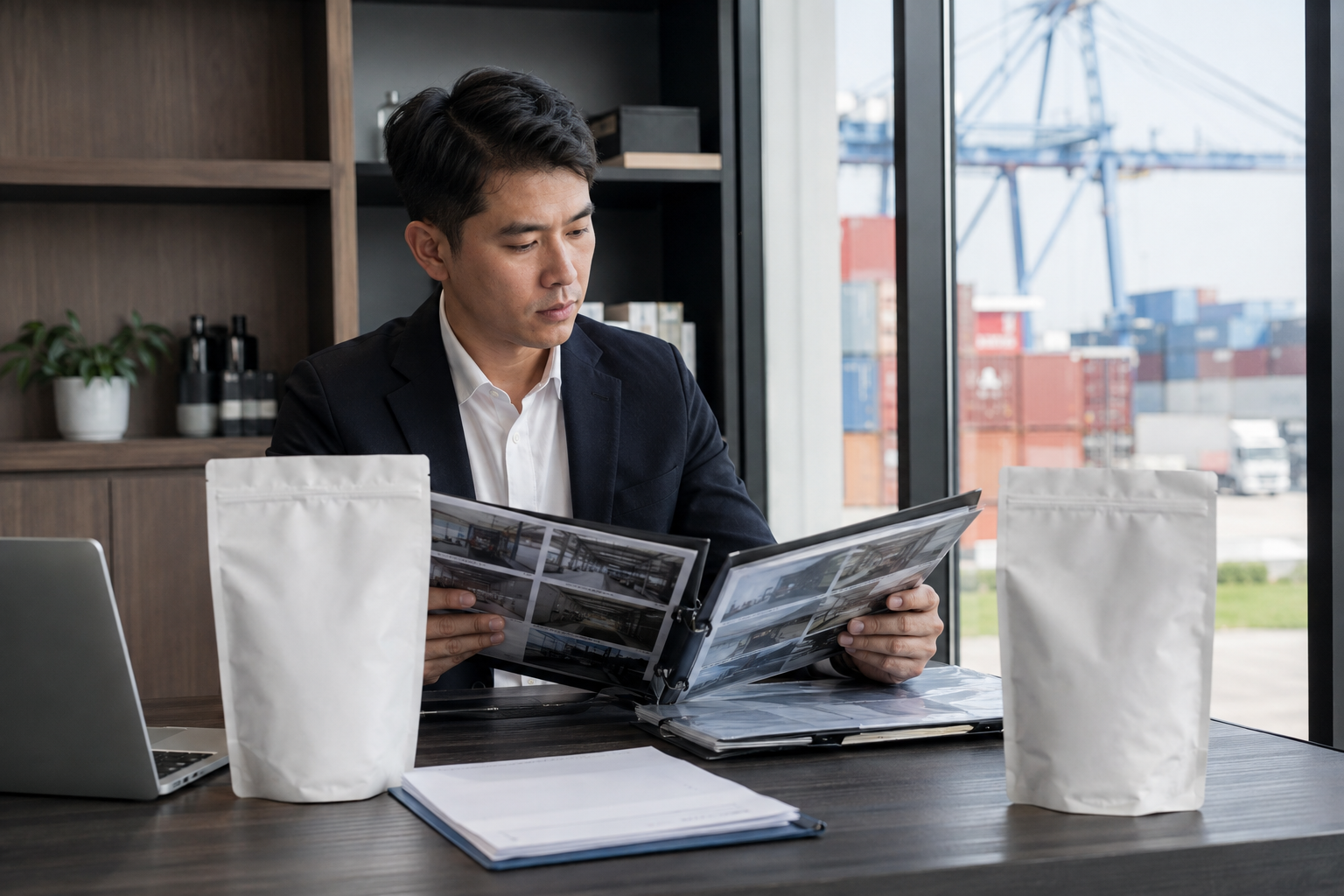 Pet products export manager comparing two Asian factory and shipping routes